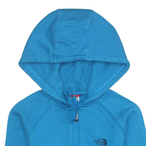 Womens UK Size S The North Face Blue Full Zip Hoodie
