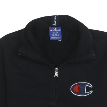 Mens UK Size S Champion Black 1/2 Zip Sweatshirt