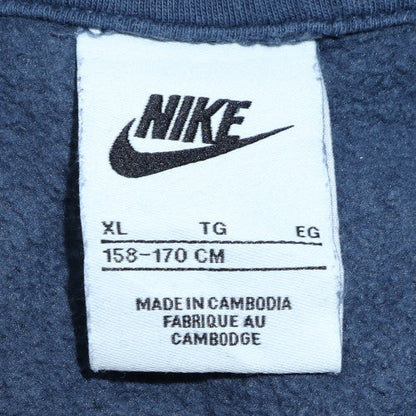 Nike Boys Blue Pullover Hoodie XL Fleece Graphic Swoosh Hooded Sweatshirt