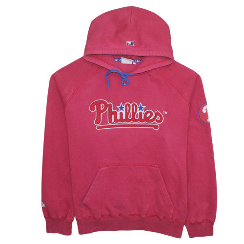Womens UK Size M Majestic Athletic Red Pullover Hoodie