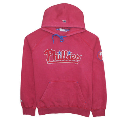 Womens UK Size M Majestic Athletic Red Pullover Hoodie