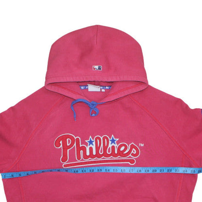Womens UK Size M Majestic Athletic Red Pullover Hoodie