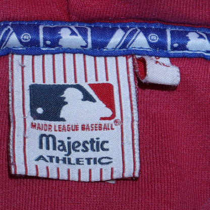 Womens UK Size M Majestic Athletic Red Pullover Hoodie