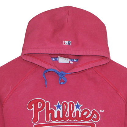 Womens UK Size M Majestic Athletic Red Pullover Hoodie