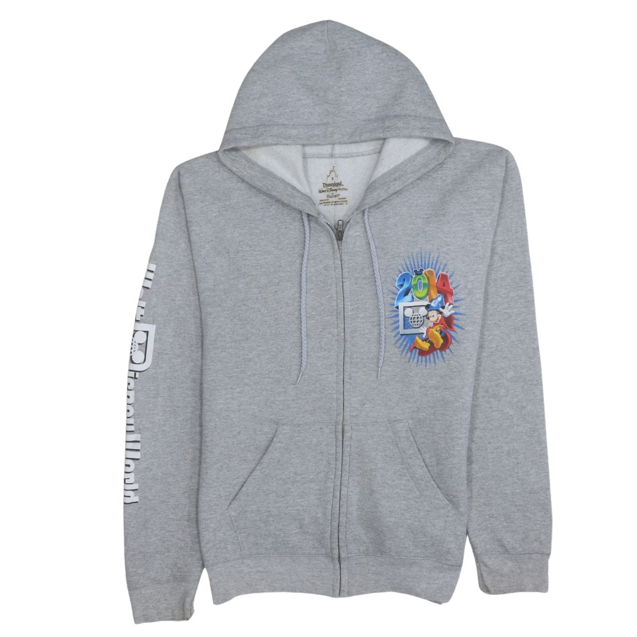 Womens UK Size S Hanes Grey Full Zip Hoodie