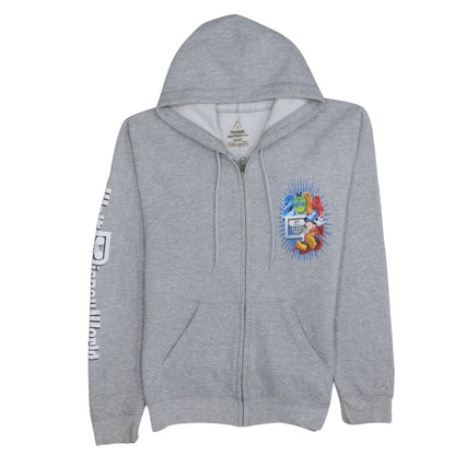 Womens UK Size S Hanes Grey Full Zip Hoodie