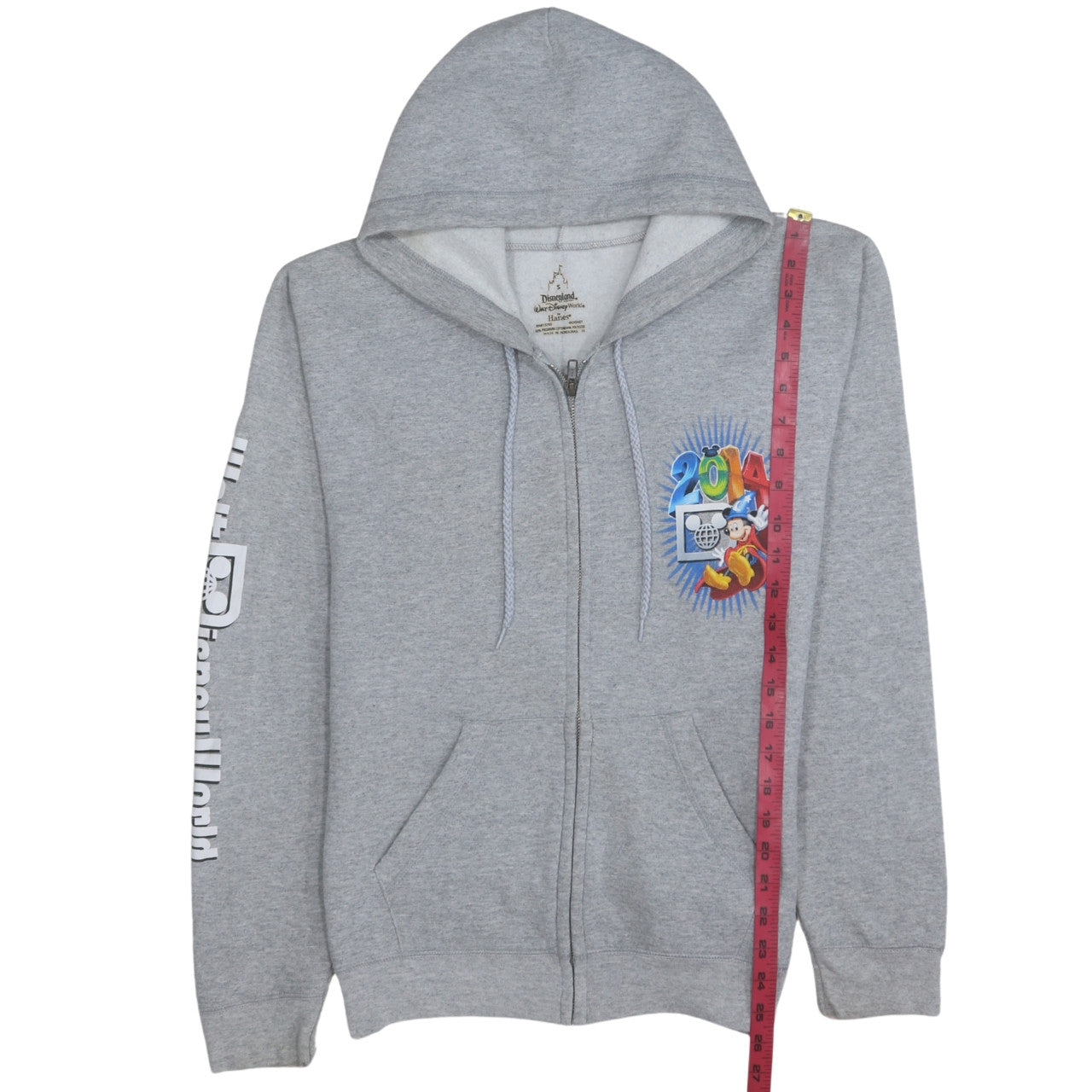Womens UK Size S Hanes Grey Full Zip Hoodie