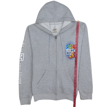 Womens UK Size S Hanes Grey Full Zip Hoodie