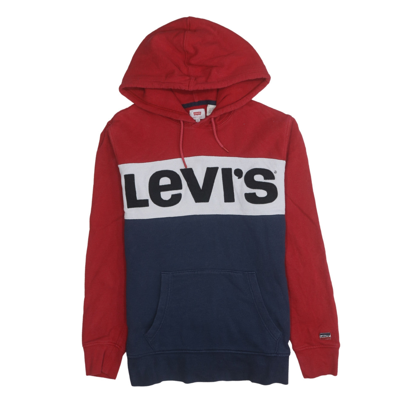 Mens UK Size M Levi's Red Pullover Hoodie