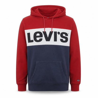 Mens UK Size M Levi's Red Pullover Hoodie
