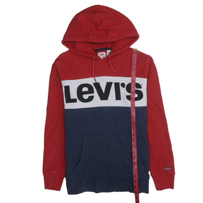 Mens UK Size M Levi's Red Pullover Hoodie