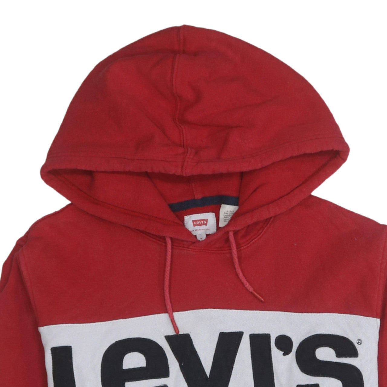 Mens UK Size M Levi's Red Pullover Hoodie