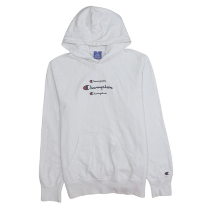 Womens UK Size L Champion White Pullover Hoodie
