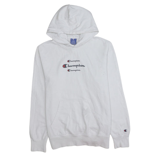 Womens UK Size L Champion White Pullover Hoodie