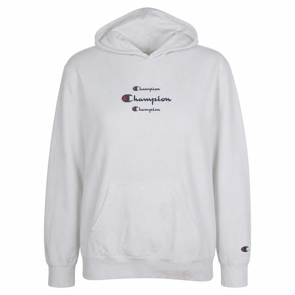 Womens UK Size L Champion White Pullover Hoodie