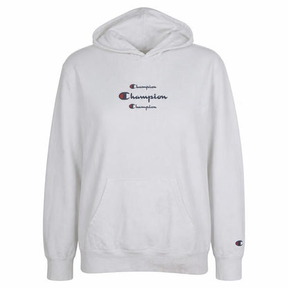 Womens UK Size L Champion White Pullover Hoodie