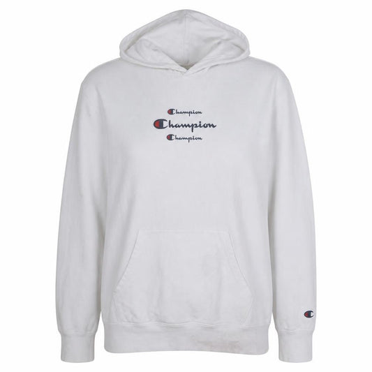 Womens UK Size L Champion White Pullover Hoodie
