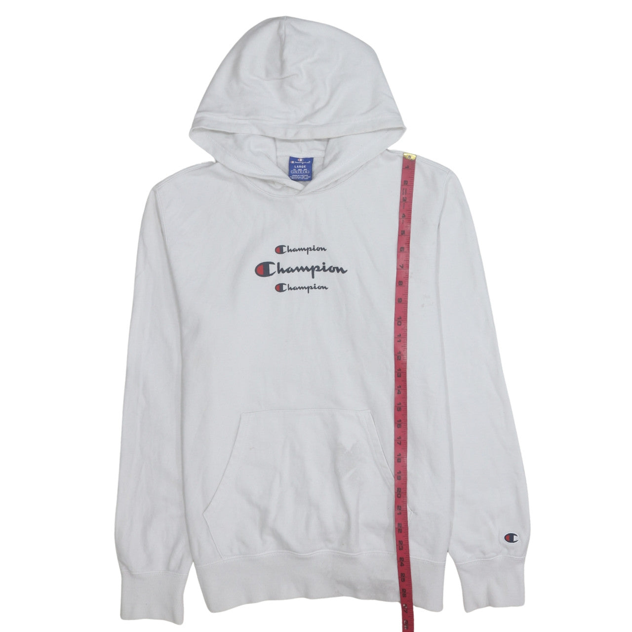 Womens UK Size L Champion White Pullover Hoodie