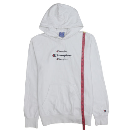 Womens UK Size L Champion White Pullover Hoodie
