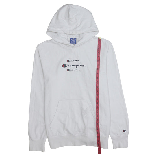Womens UK Size L Champion White Pullover Hoodie
