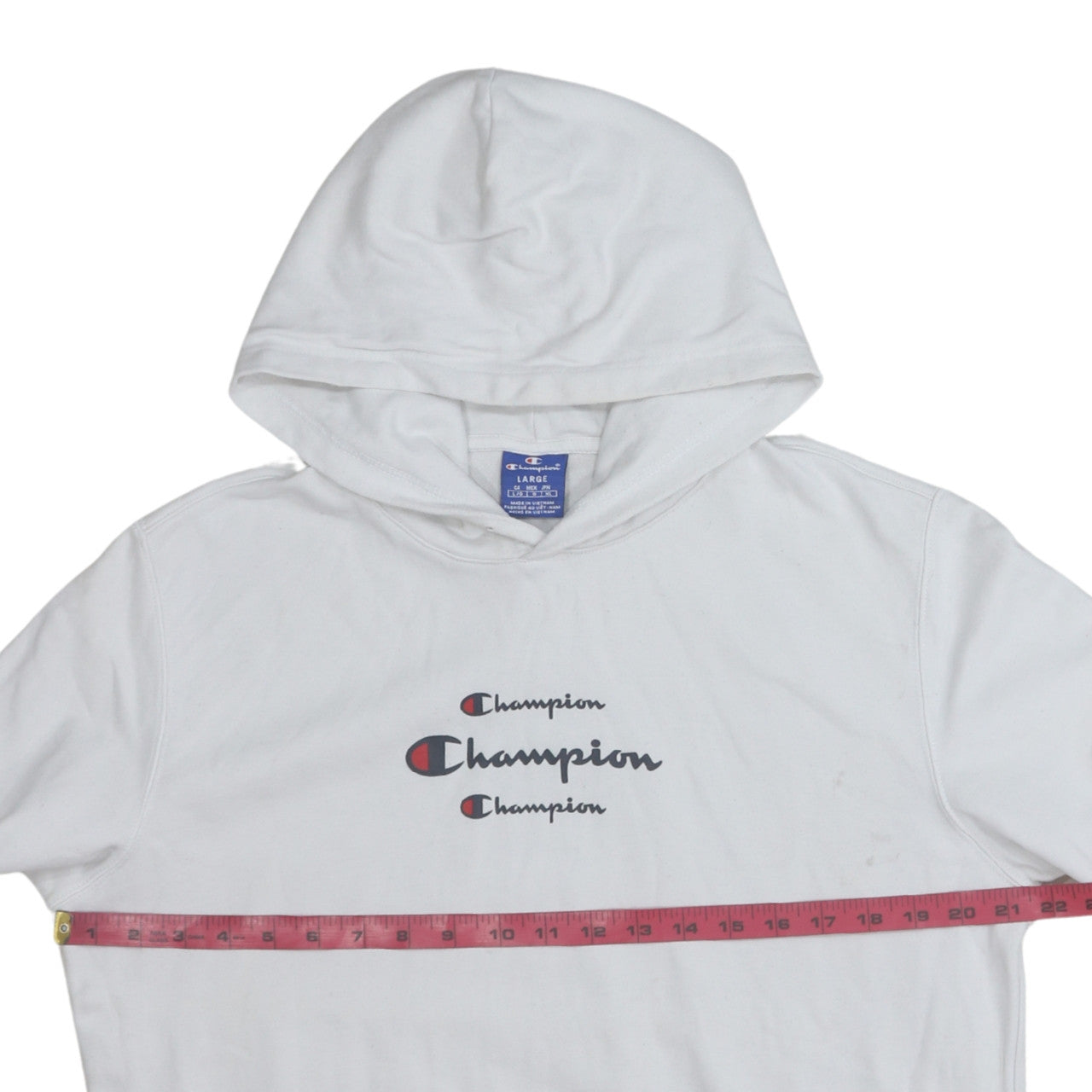 Womens UK Size L Champion White Pullover Hoodie