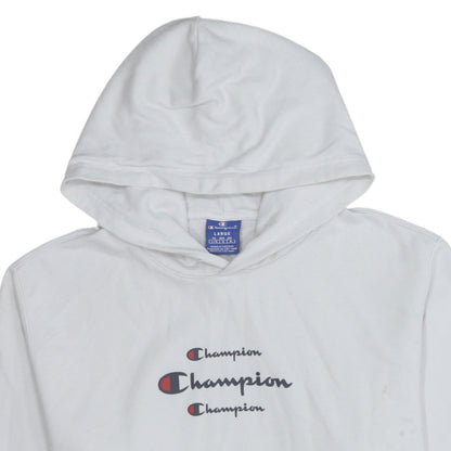 Womens UK Size L Champion White Pullover Hoodie