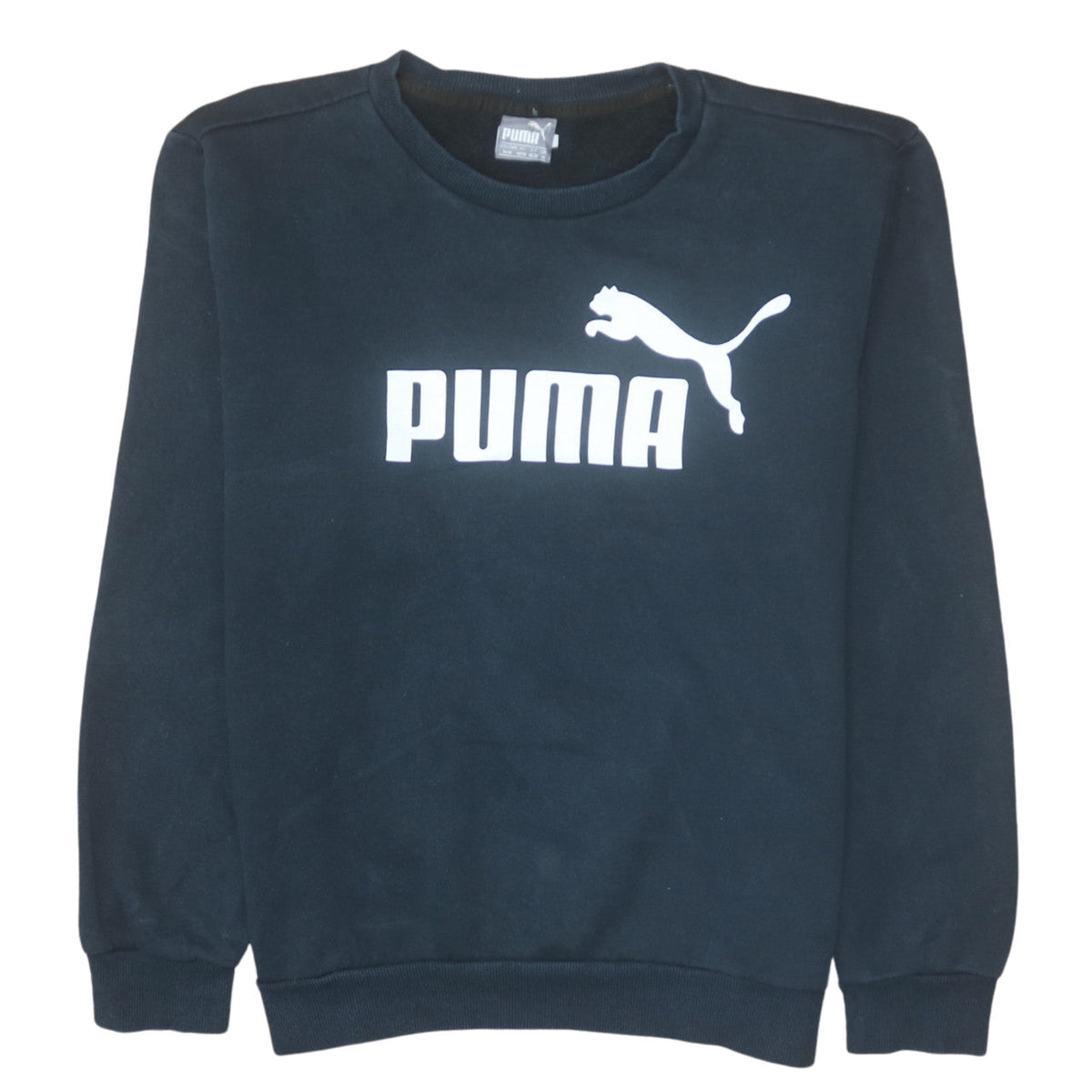 Mens UK Size M Puma Black Pullover Sweatshirt