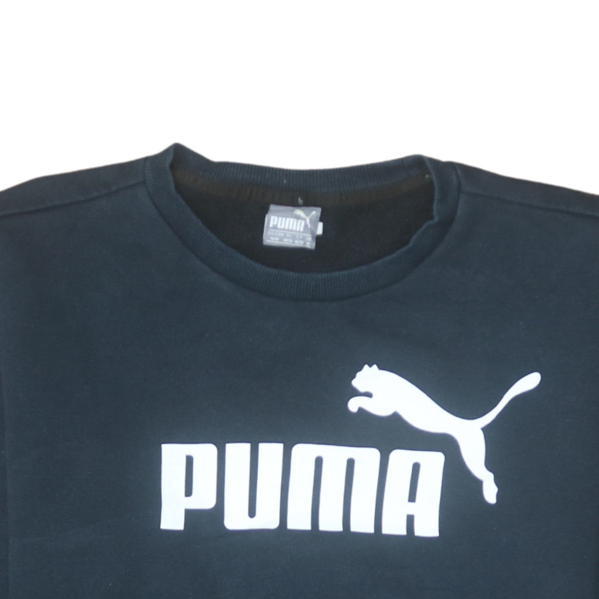 Mens UK Size M Puma Black Pullover Sweatshirt