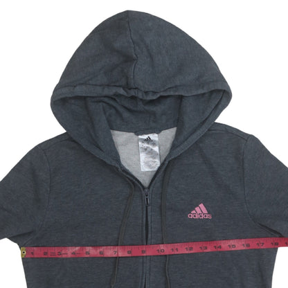Womens UK Size 8-10 Adidas Grey Full Zip Hoodie
