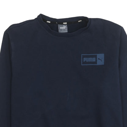 Mens UK Size L Puma Blue Pullover Sweatshirt