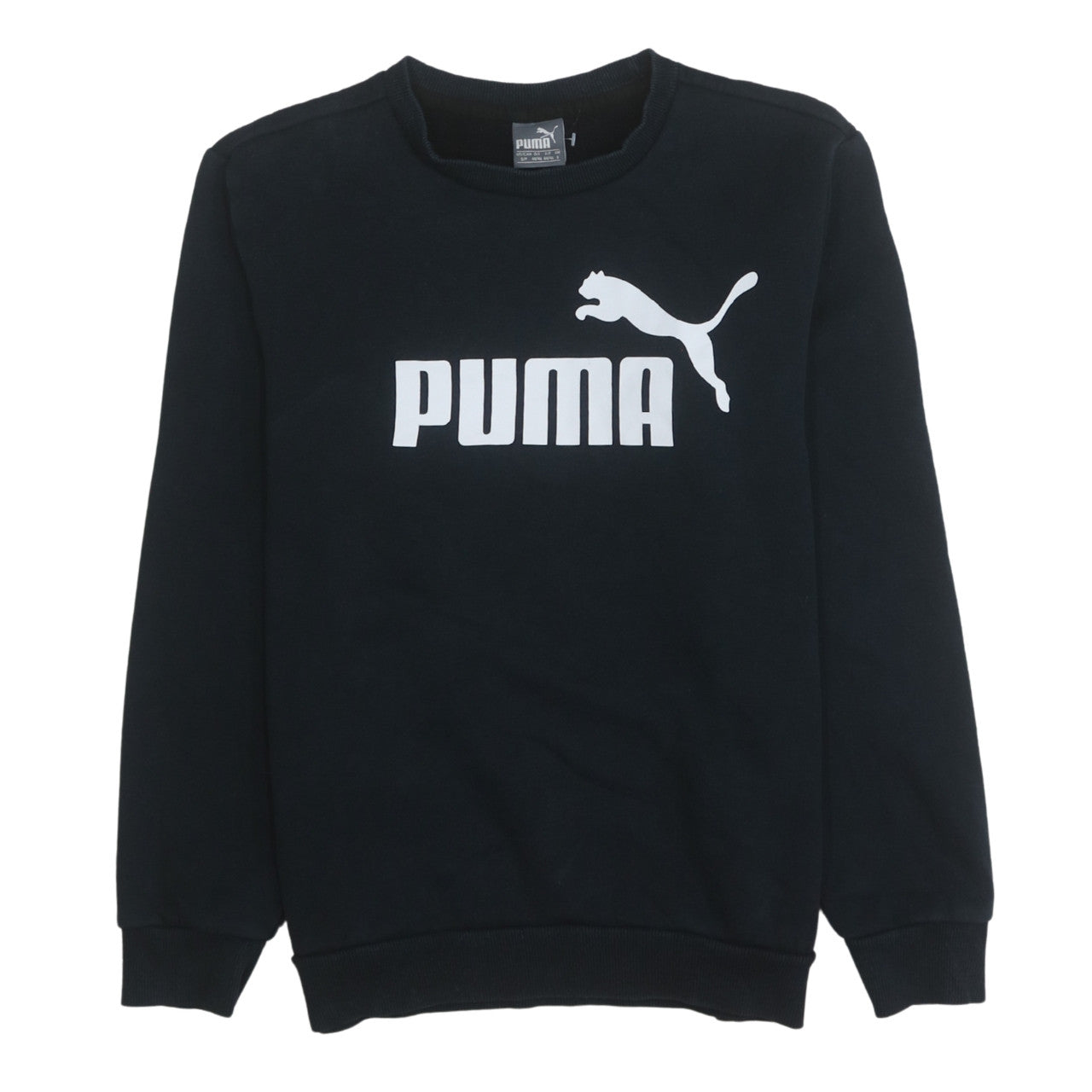 Mens UK Size S Puma Black Pullover Sweatshirt