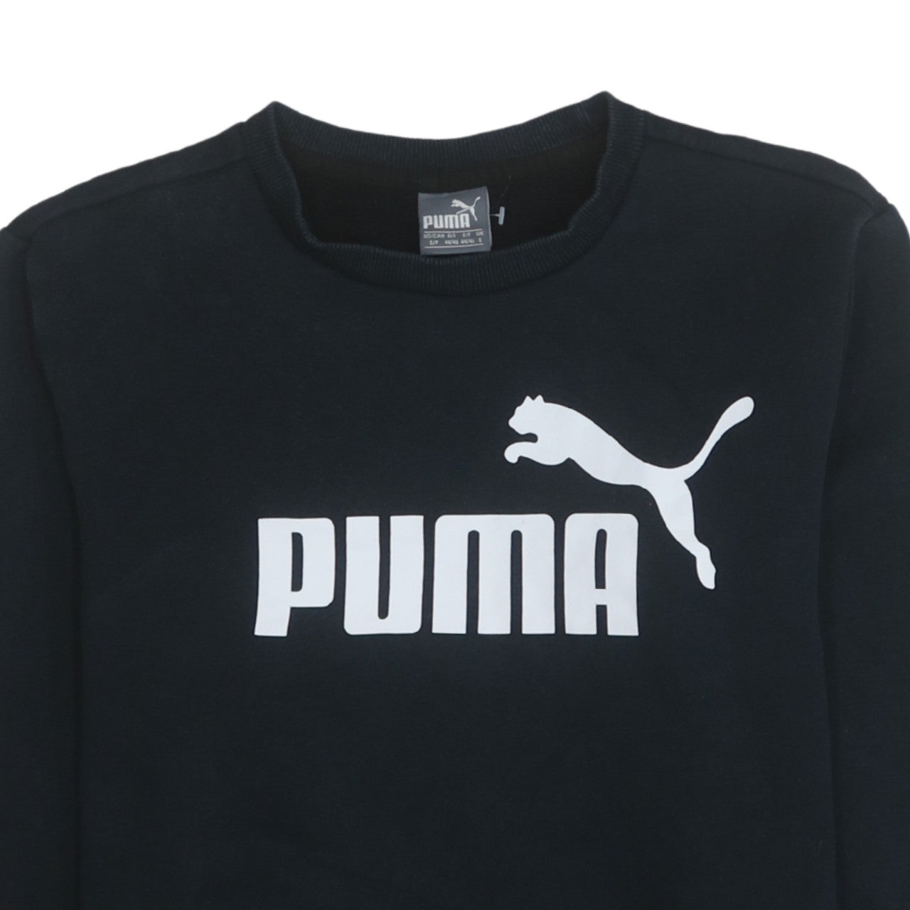 Mens UK Size S Puma Black Pullover Sweatshirt