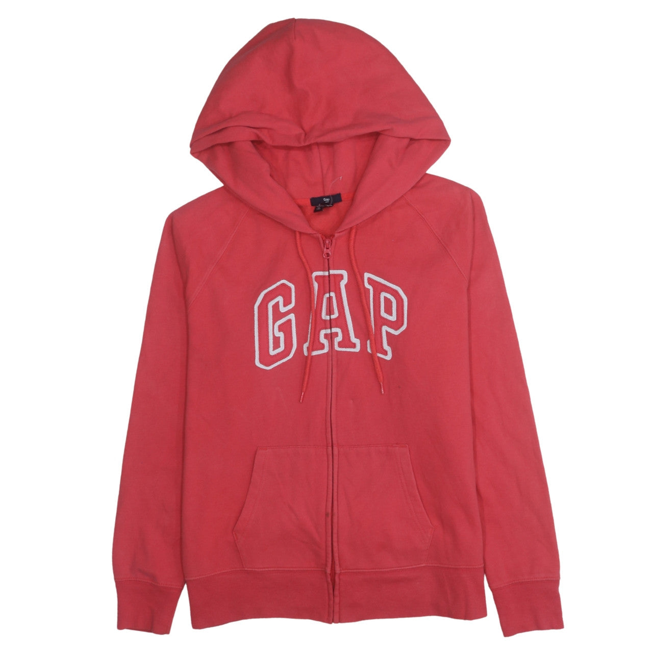 Womens UK Size M GAP Red Full Zip Hoodie