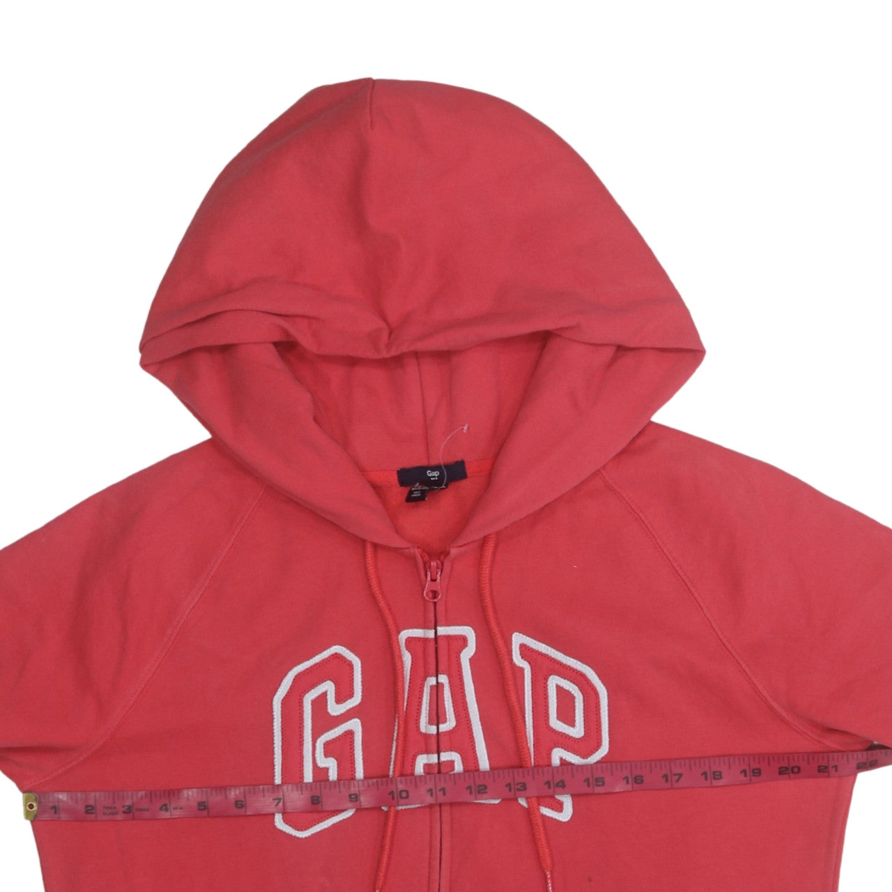 Womens UK Size M GAP Red Full Zip Hoodie