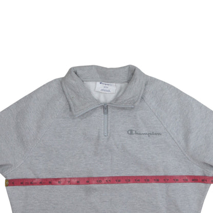 Mens UK Size S Champion Grey 1/2 Zip Sweatshirt