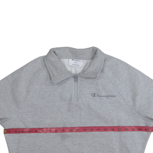 Mens UK Size S Champion Grey 1/2 Zip Sweatshirt