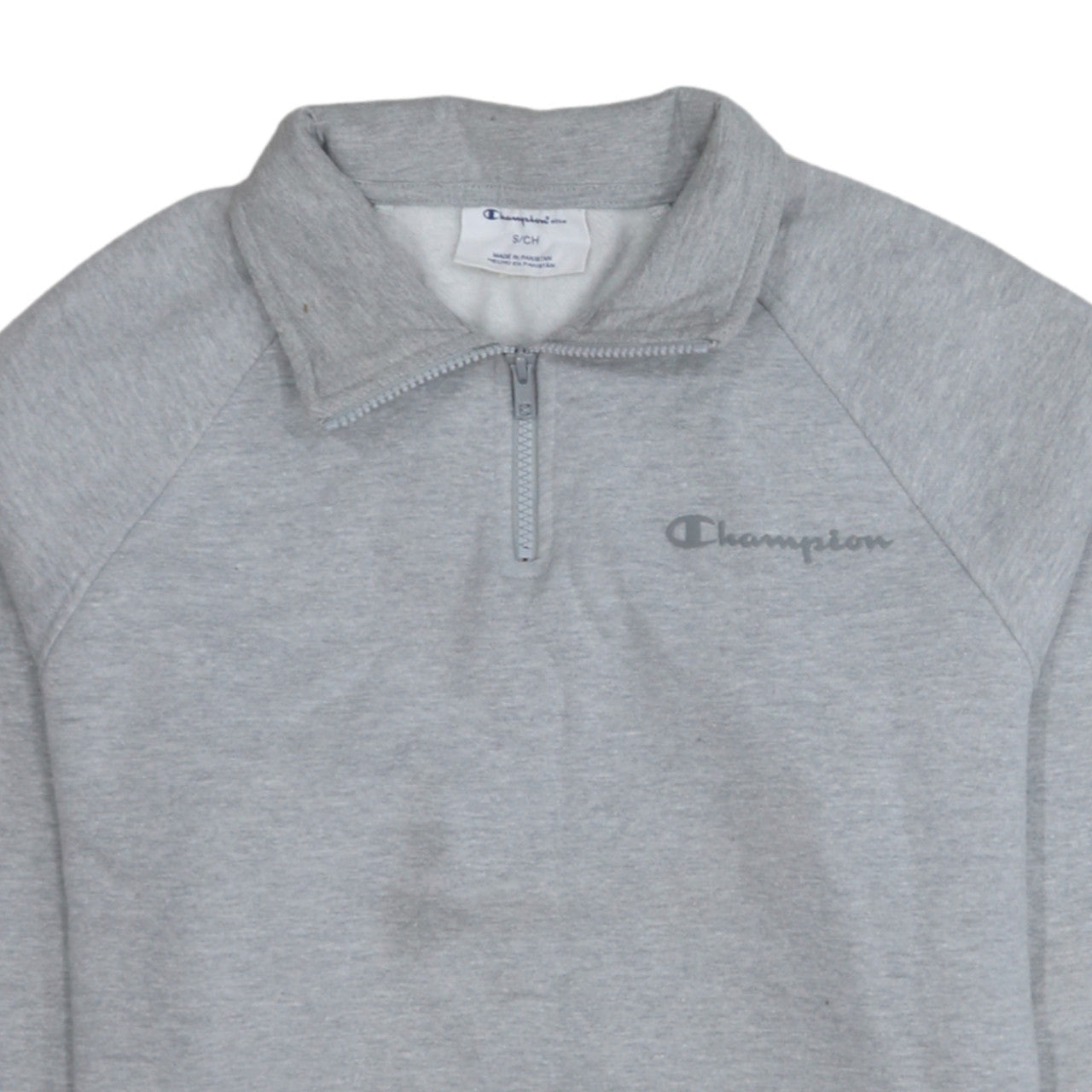 Mens UK Size S Champion Grey 1/2 Zip Sweatshirt