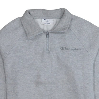 Mens UK Size S Champion Grey 1/2 Zip Sweatshirt