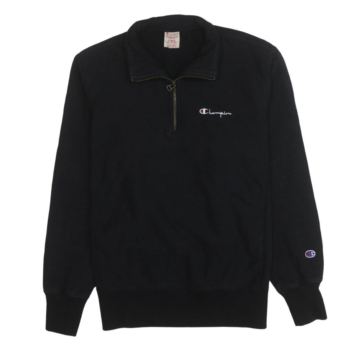 Mens UK Size L Champion Black Pullover Sweatshirt