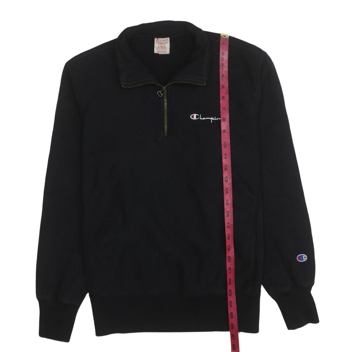 Mens UK Size L Champion Black Pullover Sweatshirt