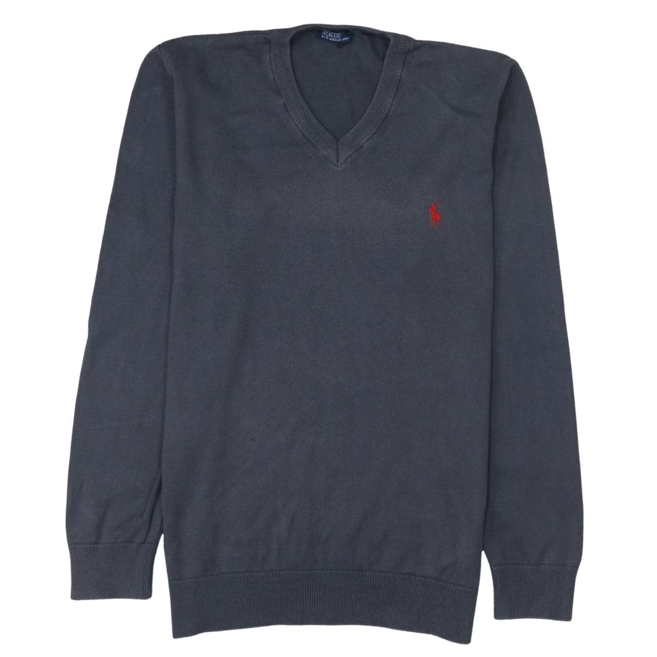 Mens UK Size L Polo Ralph Lauren Blue Pullover Sweatshirt