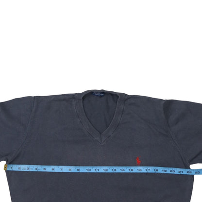 Mens UK Size L Polo Ralph Lauren Blue Pullover Sweatshirt