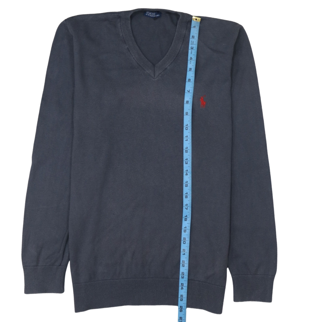 Mens UK Size L Polo Ralph Lauren Blue Pullover Sweatshirt