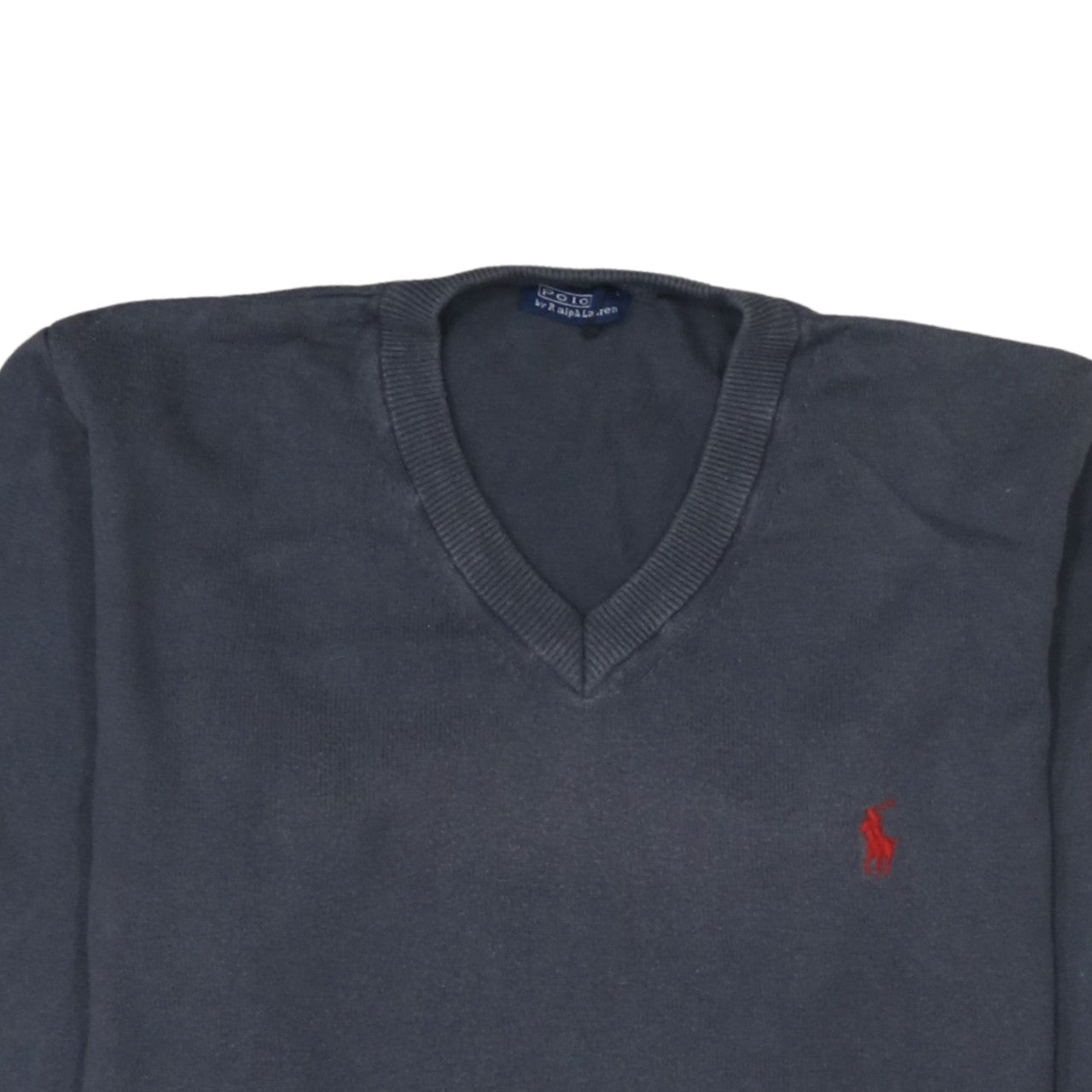 Mens UK Size L Polo Ralph Lauren Blue Pullover Sweatshirt
