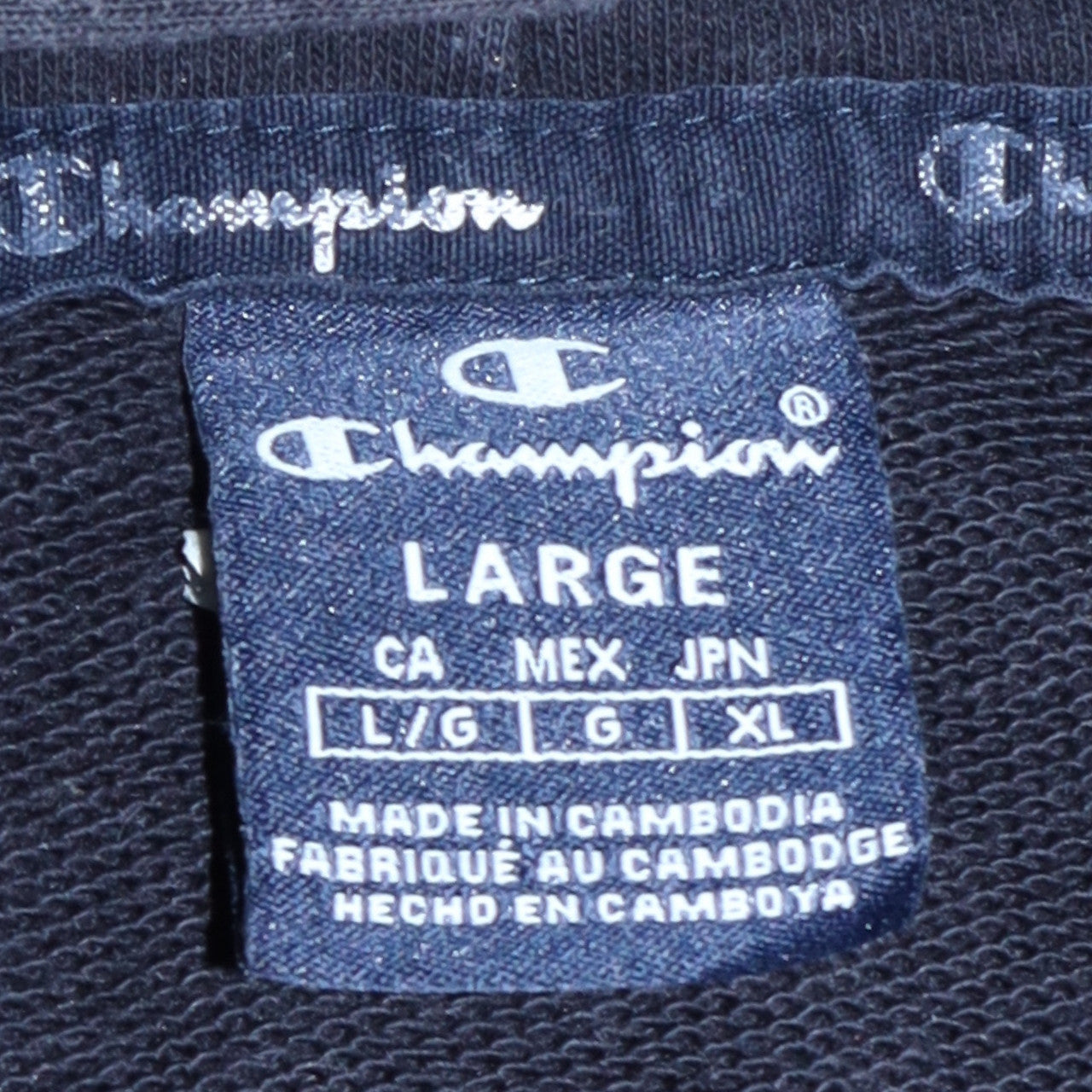 Mens UK Size L Champion Black Pullover Hoodie