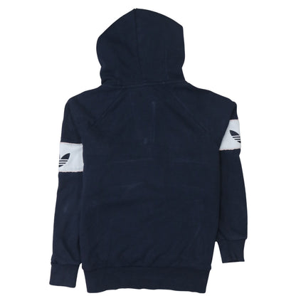 Mens UK Size S adidas Blue 1/2 Zip Hoodie