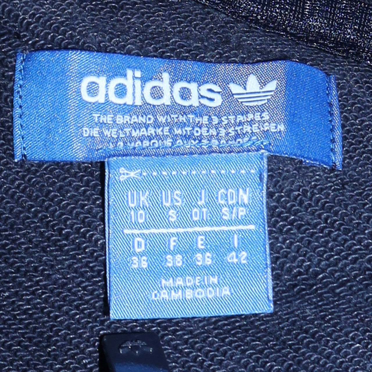 Mens UK Size S adidas Blue 1/2 Zip Hoodie