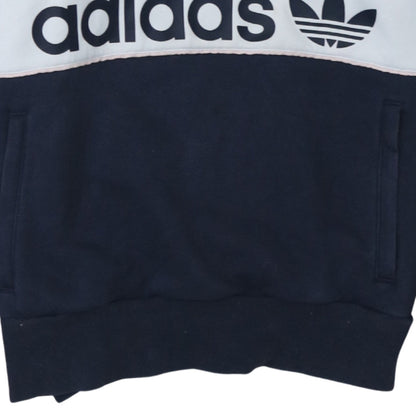 Mens UK Size S adidas Blue 1/2 Zip Hoodie