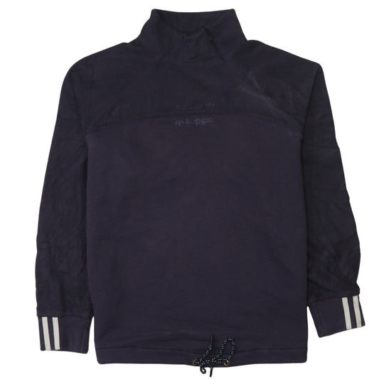 Mens UK Size S Adidas Blue Pullover Sweatshirt