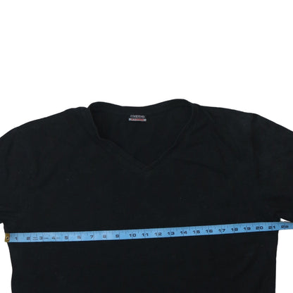 Kappa Men's Black XL V-Neck Cotton Jersey Short Sleeve T-Shirt